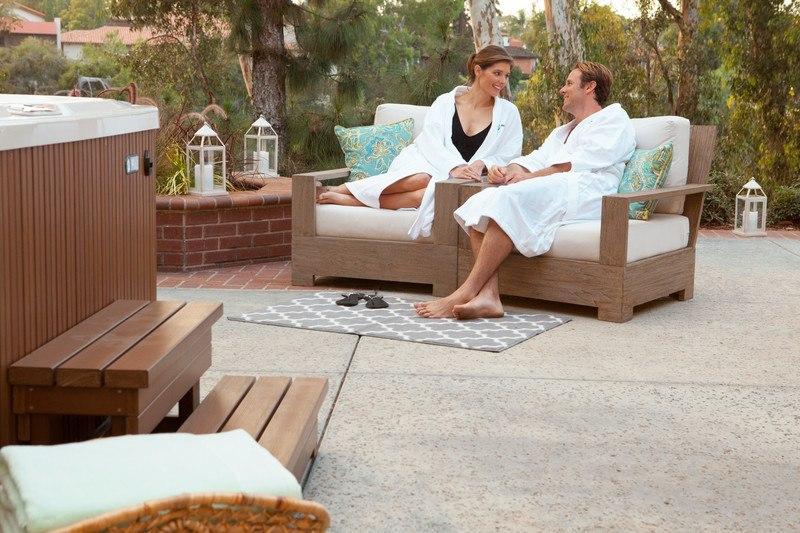 Your new hot tub can be the centerpiece of your patio set