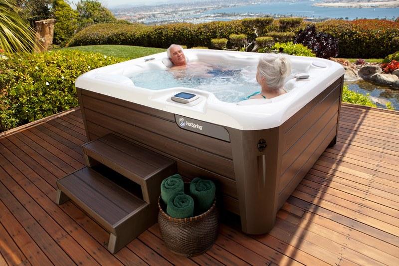 Hot-tubbing in the Highlife® Jetsetter® NXT with an ocean view.