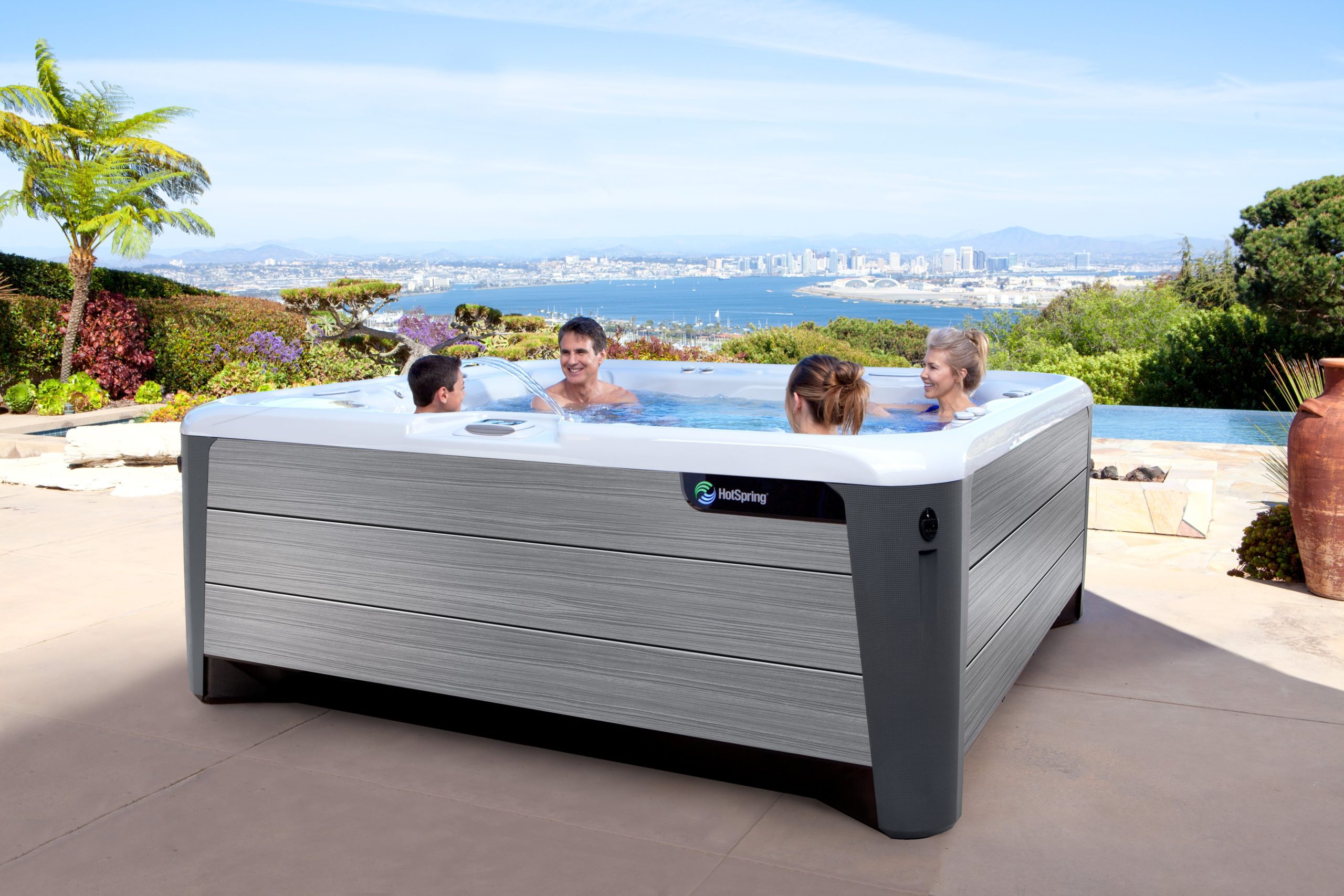 What water care options get you as close as possible to a chemical-free hot tub?