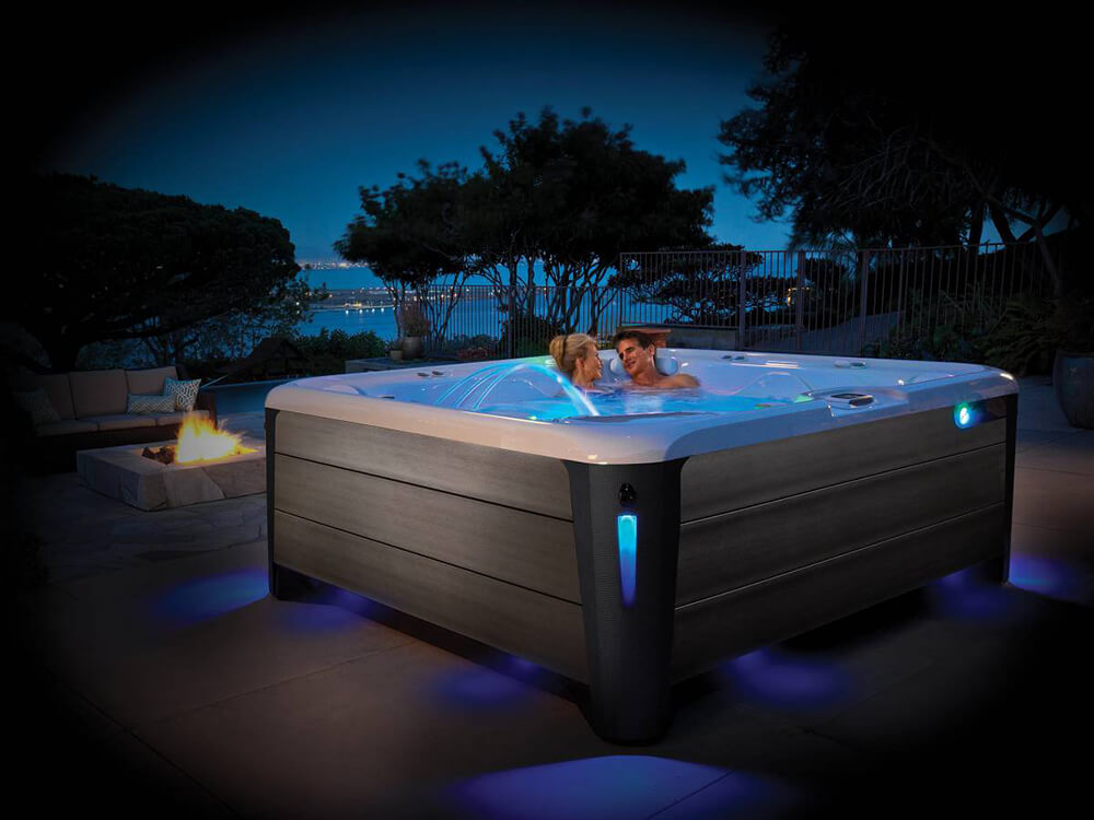 Day or night, you can count on a Highlife Collection hot tub from Hot Spring Spas to deliver The Absolute Best Hot Tub Ownership Experience®.