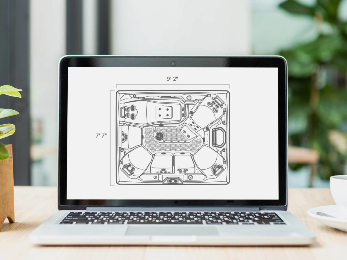 Hot Tub Sizes and Renderings