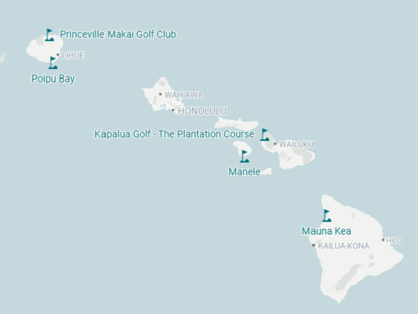 Hot Spring® Spas best golf courses in Hawaii mobile.