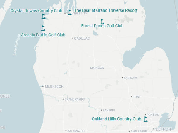 Hot Spring® Spas best golf courses in Michigan mobile.